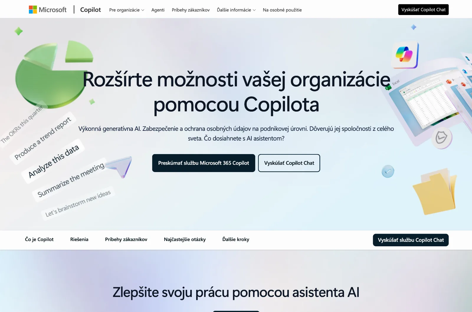 Slovenská stránka služby Microsoft Copilot